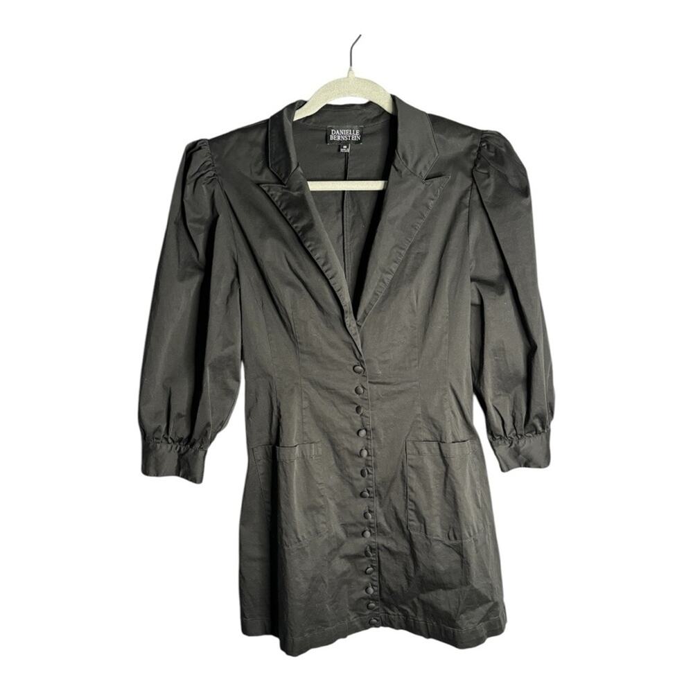 Danielle Bernstein Black Buttoned Front Blazer Mini Dress 10